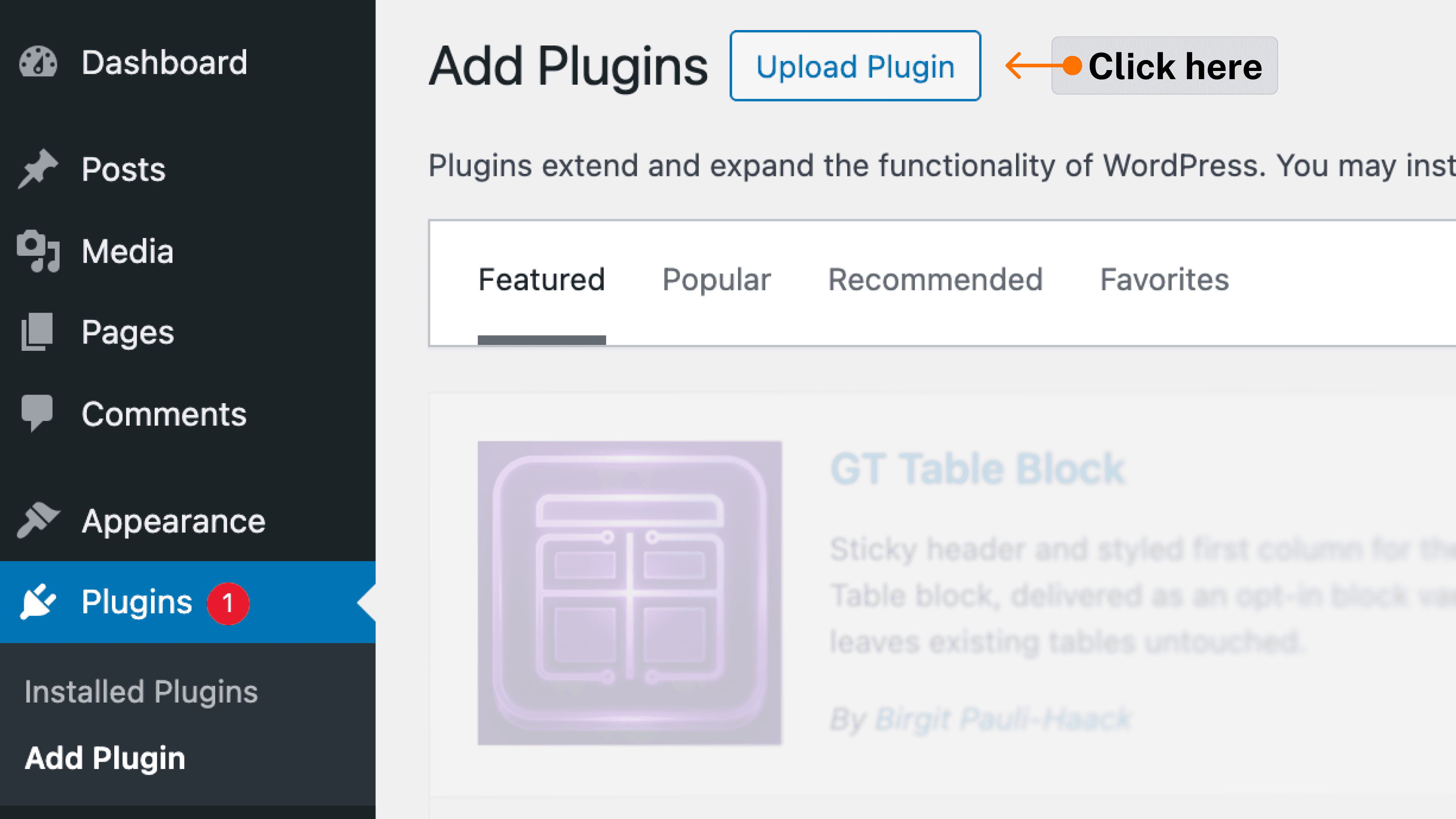 Step 2: Install the Cartesian wordpress plugin on wp-admin